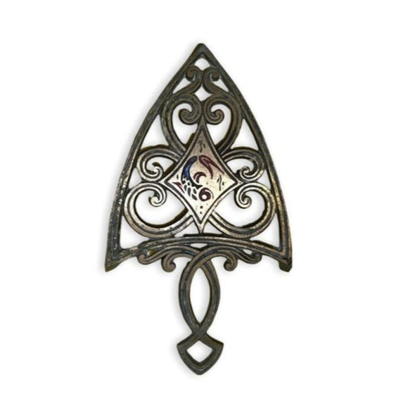 Vintage Hand Made In Jerusalem Fish Hot Plate Holder Kitchen Trivet - Picture 1 of 5